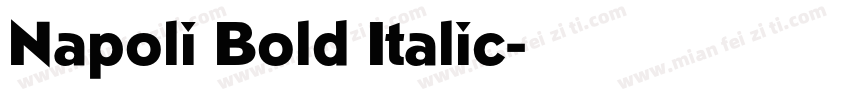 Napoli Bold Italic字体转换